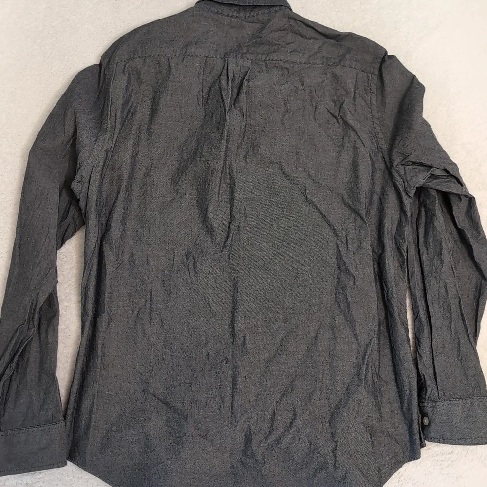 J Crew Shirt Mens Medium‎ Shiny Gray Button Down Preppy Long Sleeve Casual